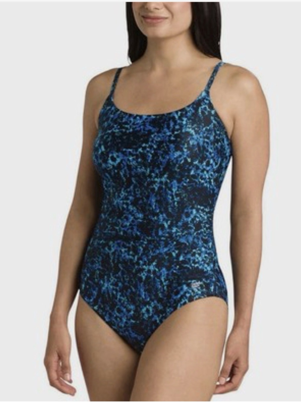 Speedo’s Blue Abstract Patterned One-Piece Swimsuit